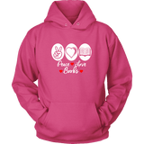 Peace, Love, Books Hoodie - Gifts For Reading Addicts