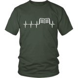 Book heart pulse Unisex T-shirt - Gifts For Reading Addicts