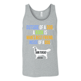 Outside of a dog a book is man's best friend Unisex Tank - Gifts For Reading Addicts