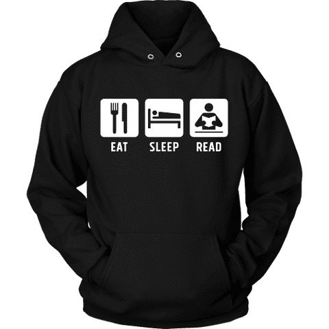Eat, Sleep, Read Hoodie - Gifts For Reading Addicts
