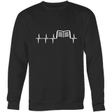 Book heart pulse Sweatshirt - Gifts For Reading Addicts