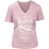 I am a reader V-neck - Gifts For Reading Addicts