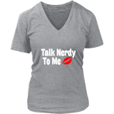 Talk Nerdy To Me V-neck - Gifts For Reading Addicts