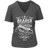 I am a reader V-neck - Gifts For Reading Addicts