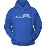 Book heart pulse Hoodie - Gifts For Reading Addicts