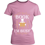 If The Book is Open I'm Busy Fitted T-shirt - Gifts For Reading Addicts
