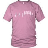 Book heart pulse Unisex T-shirt - Gifts For Reading Addicts