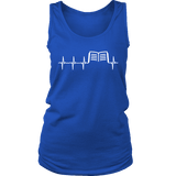 Book heart pulse Womens Tank - Gifts For Reading Addicts