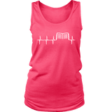 Book heart pulse Womens Tank - Gifts For Reading Addicts