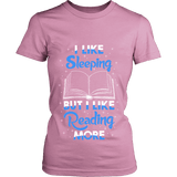 I Like Sleeping, But I Like Reading More Fitted T-shirt - Gifts For Reading Addicts