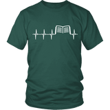 Book heart pulse Unisex T-shirt - Gifts For Reading Addicts