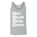 Eat, Sleep, Read, Repeat Unisex Tank - Gifts For Reading Addicts