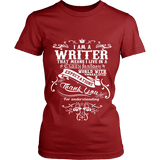 I am a writer Fitted T-shirt - Gifts For Reading Addicts