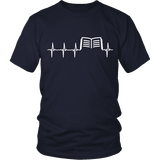 Book heart pulse Unisex T-shirt - Gifts For Reading Addicts