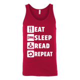 Eat, Sleep, Read, Repeat Unisex Tank - Gifts For Reading Addicts