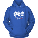 Peace, Love, Books Hoodie - Gifts For Reading Addicts