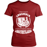 I dont have insomnia I'm suffering from Librocubicularism, Fitted T-shirt - Gifts For Reading Addicts