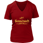 "Sassenach" V-neck Tshirt - Gifts For Reading Addicts