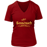 "Sassenach" V-neck Tshirt - Gifts For Reading Addicts