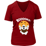 "BOOOOKS" V-neck Tshirt - Gifts For Reading Addicts