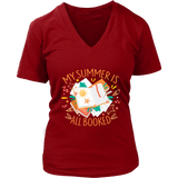 "My Summer Is All Booked" V-neck Tshirt - Gifts For Reading Addicts