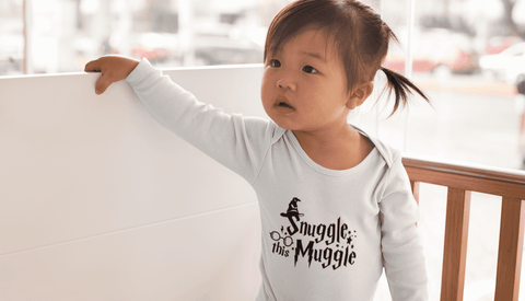 "Snuggle This Muggle"Long Sleeve Baby Bodysuit - Gifts For Reading Addicts