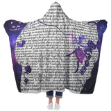 Alice's Adventures In Wonderland Book Page Hooded Blanket - Gifts For Reading Addicts
