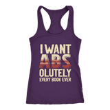 "I Want ABS-olutely Every Book" Women's Tank Top - Gifts For Reading Addicts
