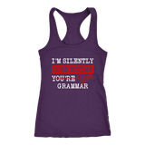 "I'm Silently Correcting Your Grammar" Women's Tank Top - Gifts For Reading Addicts