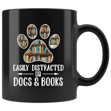 "Dogs and books"11oz black mug - Gifts For Reading Addicts