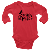 "Snuggle This Muggle"Long Sleeve Baby Bodysuit - Gifts For Reading Addicts