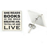 Bookish Vintage stud earrings - Gifts For Reading Addicts