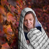 HP Book Page White Hooded Blankets - Gifts For Reading Addicts