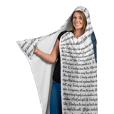HP Book Page White Hooded Blankets - Gifts For Reading Addicts