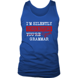 "I'm Silently Correcting Your Grammar" Men's Tank Top - Gifts For Reading Addicts