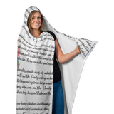 HP Book Page White Hooded Blankets - Gifts For Reading Addicts