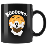 "BOOOOKS"11oz Black Mug - Gifts For Reading Addicts