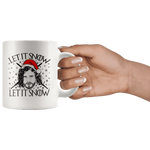 "Let It Snow"11oz White Christmas Mug - Gifts For Reading Addicts