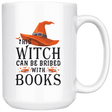 "Bribed With Books"15oz White Mug - Gifts For Reading Addicts