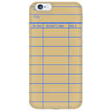 Library Card Phone Case Yellow - Gifts For Reading Addicts