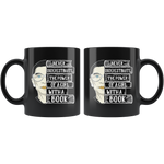 Ruth Bader "A Girl With A Book"11oz Black Mug - Gifts For Reading Addicts