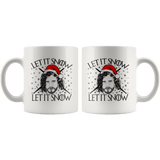 "Let It Snow"11oz White Christmas Mug - Gifts For Reading Addicts
