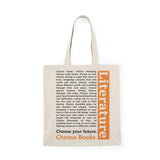 Choose Your Future Choose Books Canvas Tote Bag - Vintage style