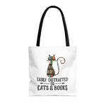 Cats & Books Canvas Tote Bag