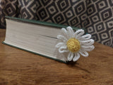 Hand-crocheted flower bookmark