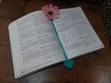 Hand-crocheted flower bookmark