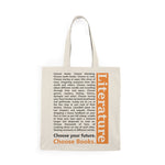 Choose Your Future Choose Books Canvas Tote Bag - Vintage style