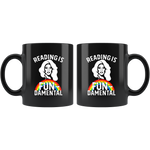 Rupaul"Reading Is Fundamental" 11oz Black Mug - Gifts For Reading Addicts