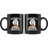 Rupaul"Reading Is Fundamental" 11oz Black Mug - Gifts For Reading Addicts