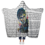 HP Book Page White Hooded Blankets - Gifts For Reading Addicts